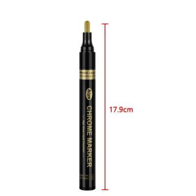 Metallic Mirror Marker Pen Gold Silver Reflective Metallic Liquid Chrome Paint Marker Pen 1-2mm