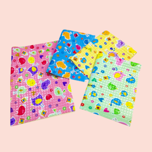 3 Pcs Perlak Bayi Waterproof Meteran Alas Ompol Karet Motif Baby Cowok / Cewek Karakter Warna