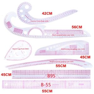 7 Pcs/Set Penggaris Jahit Lengkap Clear Measuring Multi Function Sewing Rulers Menjahit Pakaian Baju Quilting Patchwork Ruler