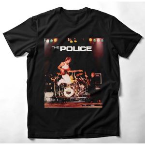 T-Shirt Musik Merchandise Band THR POLICE Bahan 24s