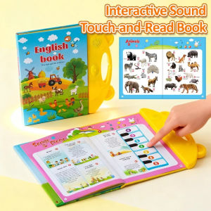 AODUOYAYA Baby Pre-school English Animal Learning Book Point-and-Read Sound Book for Kids Early Education Toy