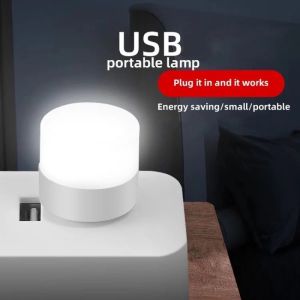 Lampu LED Kecil Mini USB Tidur Baca Belajar Night Light Kamar Malam Bulat