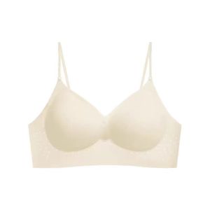 Liquid Foundation Womens Invisible Fixed Cup Bra Foundation Shiny Straps Backless BrasBeautiful Back Underwear 闪亮肩带露背内衣