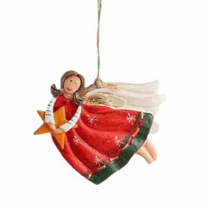 BAGUO European Design Christmas Angel Decoration Vintage Style Cartoon Christmas Tree Ornament Retro Style DIY Crafts Christmas Tree Hanging Decorations Christmas Tree