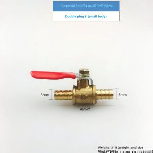 MOSTIN Brass red handle tracheal small ball valve outer teeth Air Ball Valve  / Air Cock / Compressor Ball Valve