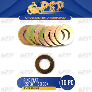 Ring Plat "22 (WP 16 X 30) Harga Per Pak Isi 10 - Reng Plate Pelat Washer Kunci 22 Diameter 16mm