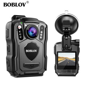 BOBLOV M5 2K Body Camera for Security With GPS 1440P Police Pocket Camera IR Night Vision Camcorder IP67 Waterproof 2M Shock Proof 170°Angle for Law Enforcement with Car Suction Mount