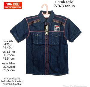 Kemeja Lengan Pendek Anak Laki Laki Laki Kemeja Jeans Lengan Pendek Anak Laki Laki Laki Umur USIA 7 8 9 10 TAHUN-TUBSCLOTHING1441040922