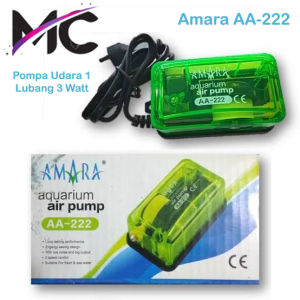 Pompa Aerator Aquarium Mini 1 Lubang Amara AA 222 Air Pump Akuarium Filter Udara Airator