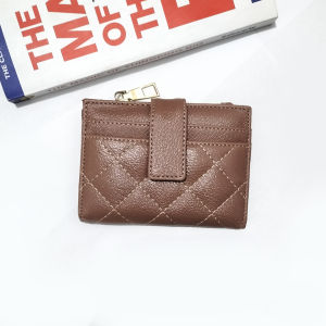 Dompet kartu wanita mini polos kulit sintetis dompet lipat cewek tempat card dan uang
