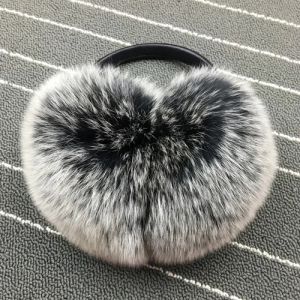 Winter Women Warm Real Fox Fur Earmuffs Girls Earlap Ultralarge Imitation Ladies Plush Ear Muff2026