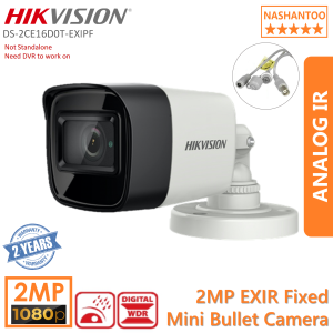 HIKVISION CCTV Security Cameras DS-2CE16D0T-EXIPF 2MP 1080p 4in1 IR Outdoor Bullet Analog CCTV Camera NASHANTOO