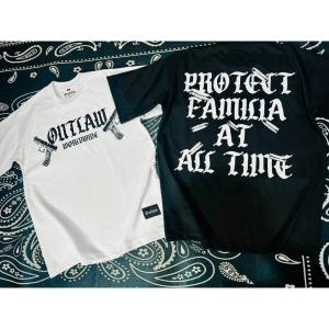 T Shirt For Men Casual Cotton Original Outlaw Protect Familia Oversized T-shirt Crew Neck
