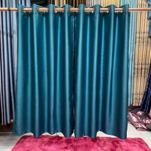 ผ้าม่านหน้าต่าง ผ้าม่านประตู กันแสงUV950% เจาะห่วงตาไก่ เป็นผ้าพื้นสองหน้า ทึบแสง มี3 สี่