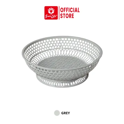 SUNLIFE Fuji Basket – Keranjang Buah Plastik Bulat Anyam Premium SNL-7031