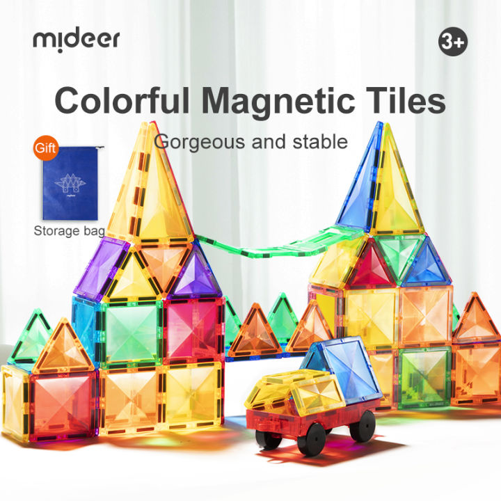Mideer Colorful Magnetic Tiles - 40/60/100/Marble-Run/Distinctive ...