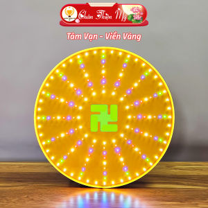 Hào Quang Mica Viền Led Neon Cao Cấp CHÂN THIỆN MỸ Đèn Trang Trí Bàn Thờ Hào Quang Treo Phòng Thờ