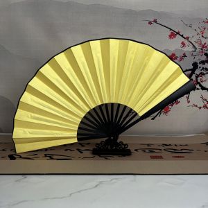 NALANILI Xương nhựa Quạt Thái Cực Trung Quốc Nhiều màu sắc 28cm Quạt biểu diễn múa Chất lượng cao Tự làm Chảo vẽ thư pháp Trang trí tiệc cưới
