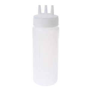 3 Hole Squeeze Bottle Ketchup Sauce Vinegar Oil Condiment Dispenser Oil BBQ Sauces Seasoning Bottle