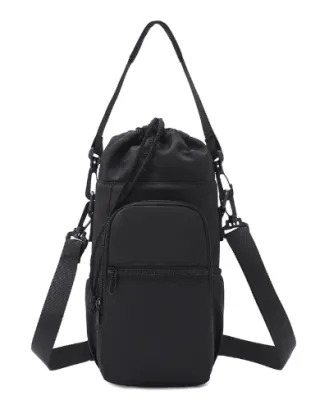 800-1000ML Water Bottle Bag Outdoor Sports Crossbody Tumbler Bottle Cup Carry Water Bottle Bag with Strap Pocket Carrier Bag