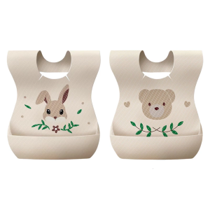 50pcs Disposable Infant Bib Animal Pattern Baby Bib Featuring Watertight Designs To Keep Clothes Clean During Meals