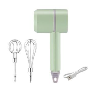 [In Store]Wireless Egg Beater Stainless Steel Electric Whisk Mixer baking blender mixer Household Handheld Whisk Stand
