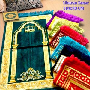 COD Sajdah Tebal TURKEY Busa Kubah Motif  Lembut dan Memiliki Anti Slip Dengan Ukuran Jumbo 110x70cm