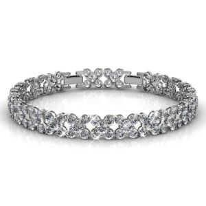 Her Jewellery Flowery Bracelet - Luxury Crystal Embellishments plated with 18K Gold