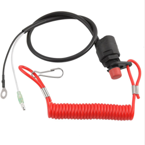 Universal Outboard Engine Motor Lanyard Kill Urgent Stop Switch Safety Tether Lanyard Fits for Marine ATV Bike