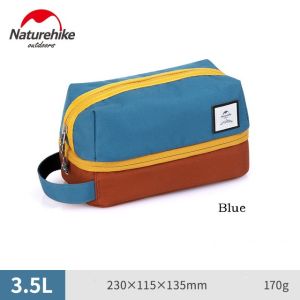 Naturehike-Oxford Toiletry Bag Sorting Cosmetic Combo Dry and Wet Waterproof Washing Kit Camping Travel Organizer 4.5L
