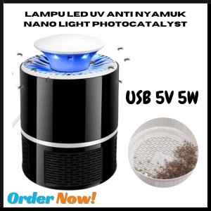 TERLARIS PENGIRIMAN CEPAT COD Taffware Lampu LED UV Anti Nyamuk Nano Light Photocatalyst USB 5V 5W BERGARANSI MURAH CANGGIH/ anti nyamuk paling ampu untuk bayi dewasa elektrik kamar tanpa asap multifungsi serbaguna
