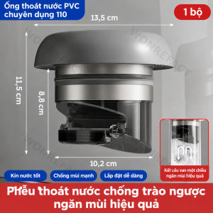Gioăng Cao Su Mặt Bích Bồn Cầu Inox 304 Nguyên Khối Kết Hợp Silicone Dày Dặn Chống Mùi Hôi Tuyệt Đối Chống Rò Rỉ Nước Chống Côn Trùng Thoát Nước Nhanh Không Tắc Nghẽn Phù Hợp cho Ống Nhựa ( 100-110mm ) Phụ Kiện Lắp Đặt Nhà Vệ Sinh Cao Cấp