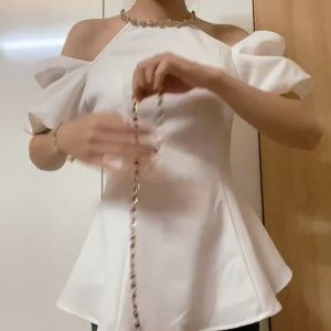 Thắt lưng chuỗi móc xích hạt ngọc đai váy nữ chuỗi ngọc móc khóa kim loại