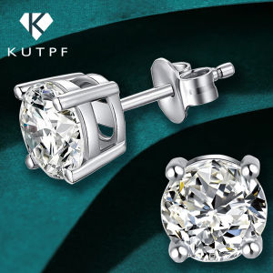 4carat Moissanite Stud Earrings with Certificate Round Brilliant Cut Diamond Earring 925 Sterling Silver Ear Studs for Women Men2026