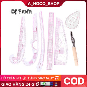 【🔥Rẻ】Bộ thước dẻo 7 món dùng để vẽ Phụ kiện nghành may Nhựa Đa Năng Pháp Đường Cong May Thước Đường Cong