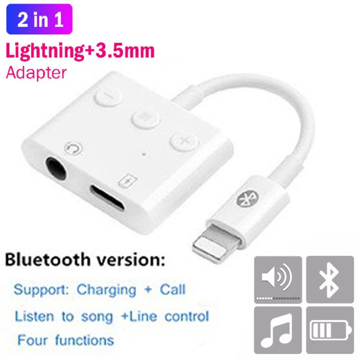 Bluetooth in Lightning to Jack Audio Charger for Iphone