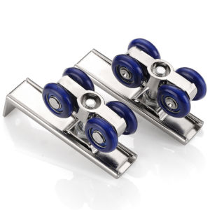2Pcs 4 wheels Sliding Door Pulley Wardrobe Door Hanging Wheels Furniture Pulley Accessories