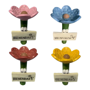 ชามน้ำดื่มรูปดอกไม้ตกแต่งสวนสำหรับผีเสื้อผึ้งป่าสถานีน้ำแมลงเรซิน