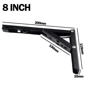 TOPINCN 2pack Triangle Folding Angle Bracket Heavy Bracket Adjustable Wall Mounted Desk Stand Bracket Furniture Hardware