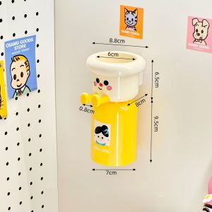 ที่ใส่แปรงสีฟันพร้อมแก้วน้ำยาบ้วนปาก แม่เหล็ก ไม่ต้องเจาะรู สำหรับใช้ในห้องน้ำ