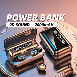 Bluetooth Earphones LED Display Touch Control Headset Charging Box Wireless Headphone 9D Stereo Sports Waterproof Earbuds