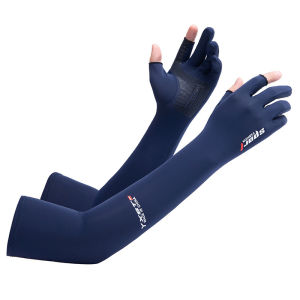 Găng Tay Chống Nắng Sport Cao Cấp Nam Nữ Dài Tay Xỏ Hở Ngón Chống Tia UV Mùa Hè Có Vân Chống Trượt Vải Lụa Băng Mát Lịm