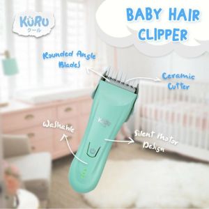 KURU Hair Trimmer Electric Alat Cukur Rambut Bayi Elektrik Hair Clipper Tidak Berisik Lembut Aman Alat Potong Rambut Newborn Cowok Cukur