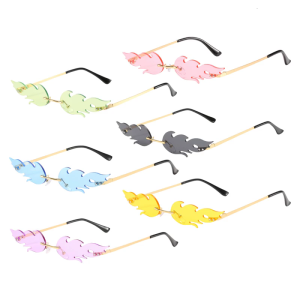 Phong cách hip hop ngọn lửa Kính mát đạo cụ chụp ảnh framelessd Shades trendsetters hip hop Kính mát Hipsters trang phục