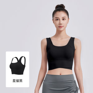 เสื้อบราโยคะ SportBra สปอร์ตบราออกกำลังกาย เสื้อกร้าม ทรงใหม่สวยใส่สบายทรงสวย บราเย็บติด กระซับสัดส่วน 6สี (หรัส187009)