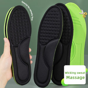 3/5Pairs Summer Deodorant Sports Insoles Sweat-absorbing Breathable Anti-sweat Soft Shoe Pads Nano Massage Soft Deodorant Sports Insoles Man Women Sports Running Inserts