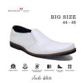 Malkazio - Jecko White | Sepatu Slip On Pantofel Putih Ukuran Jumbo - Big Size 44 45 46 47 48. 