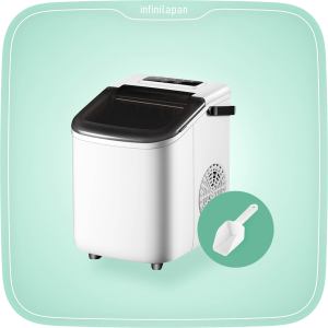 Mesin Pembuat Es Batu Dengan Handle Membuat Es Cepat dan Aman Cocok Untuk Cafe dan Rumah Tangga | Mesin Portable Ice Maker Pembuat Es Otomatis | INFINILAPAN