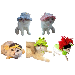 Chó Mũ hoa trang phục thú cưng Mũ đạo cụ vật nuôi móc Mũ con chó con Mũ trang phục dự tiệc đạo cụ chụp ảnh