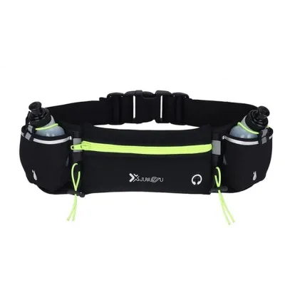 JUVIAAL With Water Bottle Running Waist Bags Hydration Belt Bottle Running Belt Sports Phone Bag Running Accessories Phone Case Marathon Running Bag Men Women